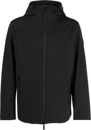 Woolrich Zwarte rits hoodie - Heren - Zomerjassen - Zwart - S - Jassen