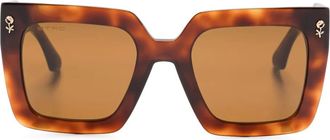 Etro Occhiali da sole squadrati - Marrone