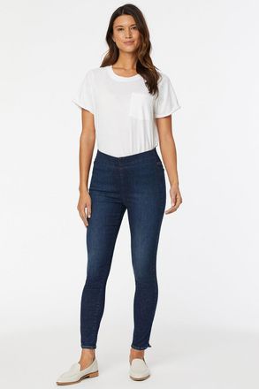 NYDJ Pull-On Skinny Enkel Donkerblauwe SpanSpring Denim