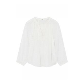 Gustav Blouses, female, White, 2XS, White Blouse with Gold Sequins