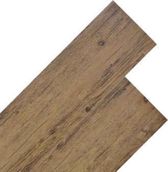 vidaXL Tableros De Suelo Madera De Nogal Marr&oacute;n 5,26 M&sup2; 18 Uds. Pvc Vidaxl
