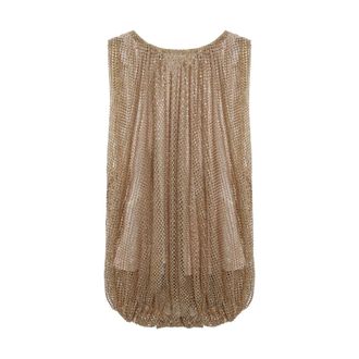 Sportmax Sportmax, Sleeveless Tops, female, Brown, Size: S Spxnodo Body