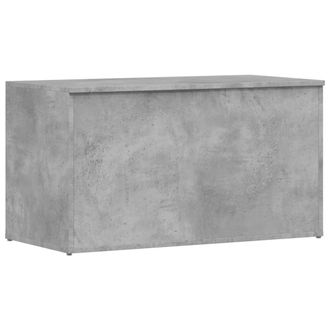 vidaXL Ba&uacute;l Almacenaje Madera Contrachapada Gris Hormig&oacute;n 84x42x46 Cm Vidaxl