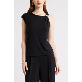 Nordstrom Hardware Accent Asymmetric Top in Black at Nordstrom, Size Xx-Small