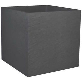 Eda Eda - Plastique Maceta Cuadrada Graphit - 57 L - 49,5 X 49,5 X 49,5 Cm - Gris Antracita
