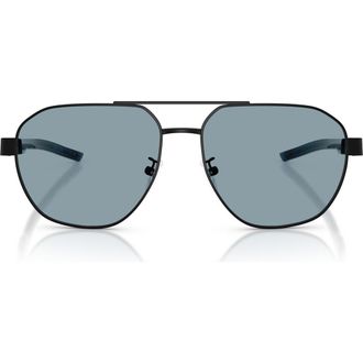 Ferrari 59mm Irregular Sunglasses in Matte Black at Nordstrom