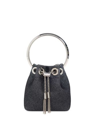 Jimmy Choo London mini Bon Bon tote bag - women - Fabric/Metal/Satin - OS - Grey