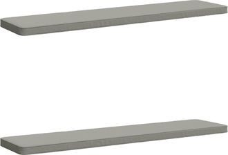 vidaXL Cojines Para Banco De 2 Piezas Vught 2 Uds. 100% Poli&eacute;ster Gris Vidaxl