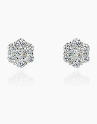 Cachet London Womens Cachet London Tessa Silver Earrings - Silver/Silver/Silver/Silver