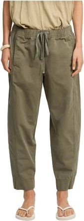 Denimist Pull-On Werkbroek - Dames - Straight fit broeken - Groen - S - Katoen - Broeken