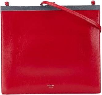 Celine Pre-owned Cross Body Bags, female, Red, Size: ONE SIZE Pre-owned Leather crossbody-bags