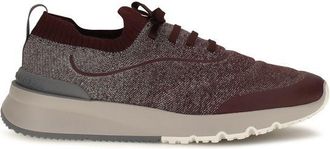 Brunello Cucinelli Bordeaux Cotton Athletic Mens Sneakers