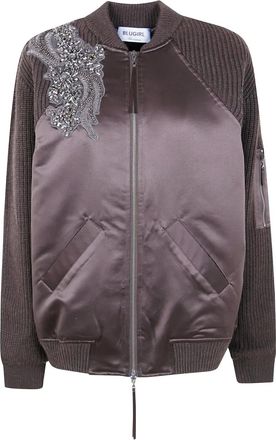 Blugirl Bomber con cristalli - Marrone
