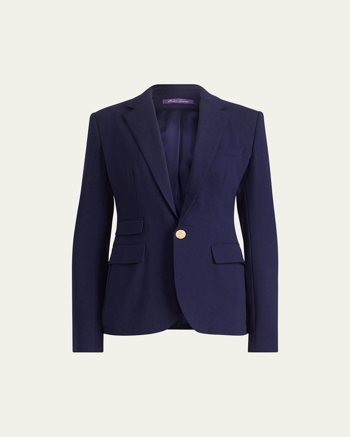 Valentino Garavani Navy Double-Breasted Jacket Toile