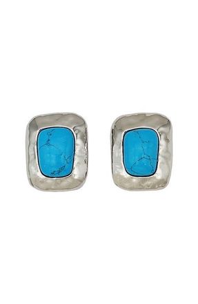 Petit Moments Giovana Drop Earrings in Silver/Turquoise at Nordstrom, Size Large