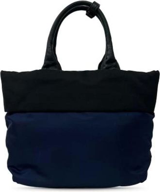 Prada Pre-owned Tote Bags, female, Blue, Size: ONE SIZE Pre-owned Vintage Satchel