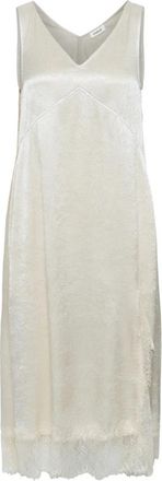 Soaked In Luxury Elegante Midi Jurk met Kant - Dames - Midirokken - Wit - L - Rokken