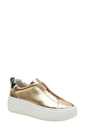 Linea Paolo Golde Platform Sneaker in Dark Gold/Natural at Nordstrom Rack, Size 11