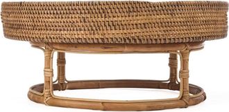 Bazar Bizar Bandeja de rat&aacute;n marr&oacute;n natural 50x50 cm