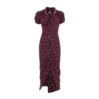 Vivienne Westwood Shirt Dresses, female, Purple, Size: XS Pulling Dress Ikat