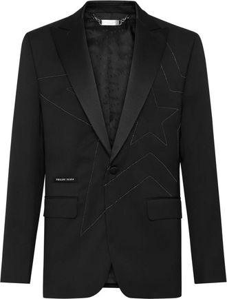 Philipp Plein Heren, Jassen, Zwart, Maat: 2XL Wol