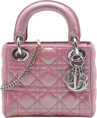 Dior Pre-owned Mini Lady Dior - Dames - Vintage Mini Tas - Roze - ONE Size - Leer - Vintage