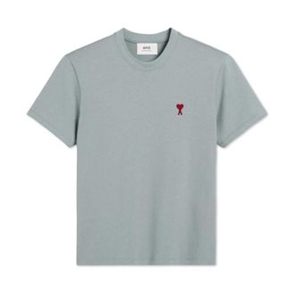 Ami ADC Cotton T-Shirt - male - Ami Paris - T-Shirts - Blue - XS - Tops