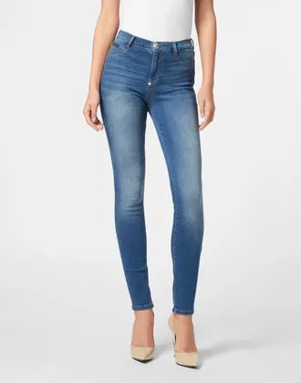 Philipp Plein High Waist Jegging Women in Royalty at Nordstrom, Size 29