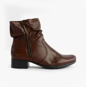 Rieker 78656-27 Womens Boots Brown Leather - Size UK 6.5