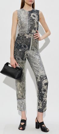 Maison Margiela Top With Shimmering Sequins, Womens, Grey