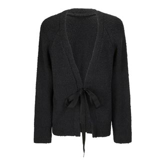Cecilie Bahnsen Cardigans, female, Black, Size: M Black Boucle Knit Jumper