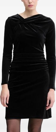 DKNY twisted long-sleeve mini dress - Nero