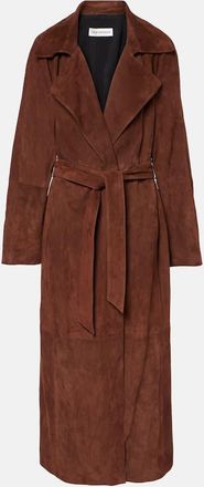 Nour Hammour Cappotto Althea in suede