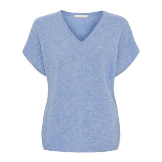 BTF-CPH Btfcph - Cashmere Knit T-Shirt - Dames - Truien - Blauw - Maat: M Kasjmier