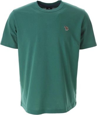 Paul Smith Organische Katoen Zebra Logo T-shirt - Heren - T-shirts - Groen - XL - Katoen - Tops
