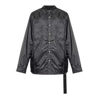 Rick Owens Casual Shirts, male, Black, Size: XL Jumbo Shirt