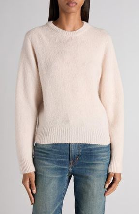 Tom Ford Cashmere & Silk Blend Crewneck Sweater in Pink Beige at Nordstrom, Size X-Small