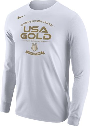 Nike Womens Team USA Long-Sleeve T-Shirt in White | M12333P530USAH-WHT