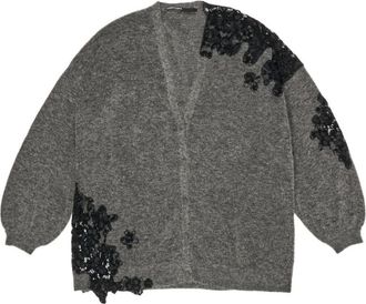 Bimba & Lola Cardigan con dettaglio in pizzo - Grigio