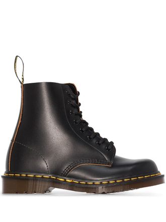 Dr. Martens Vintage 1460 leather ankle boots - unisex - Leather/Leather/Rubber - 6.5 - Black
