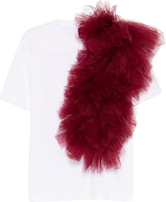 Alchemy T-shirt con ruches - Bianco