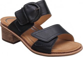 Aetrex Womens Tatiana Block Wedge Sandals In Black