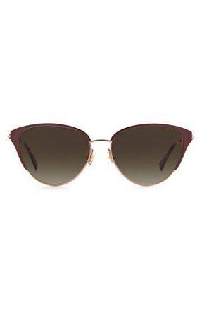 Kate Spade New York ianna 56mm cat eye sunglasses in Rose Gold Red/Brown Fuschia at Nordstrom Rack