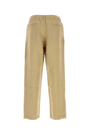 Polo Ralph Lauren Pleated Linen Trousers - Beige