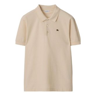 Burberry 25 Metal EKD Cotton Polo Shirt Clam Beige 81161801