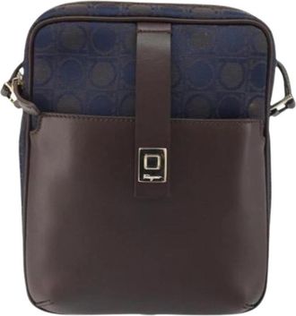 Ferragamo Pre-owned Nylon Schoudertas - Dames - Vintage Schoudertas - Blauw - ONE Size - Nylon - Vintage