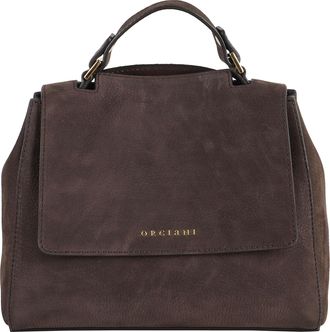 Orciani Brown Nubuck Leather Handbag