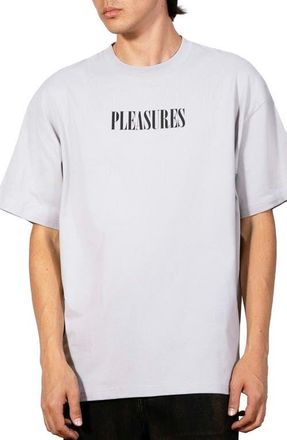 Pleasures Exhibtion Graphic Print Cotton T-Shirt in Silver at Nordstrom, Size X-Large