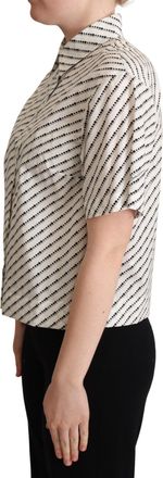 Dolce & Gabbana Womens Dotted Cotton Shirt White