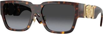 Versace Havana zonnebril met grijze gradient lenzen - Heren - Zonnebrillen - Bruin - 57 CM - Accessoires